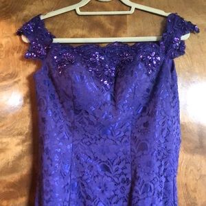 Royal purple formal dress